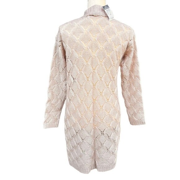 rue 21 Women's Cardigan Sweater XS Beige Open Front Two Pockets 100% Acrylic - Picture 8 of 13